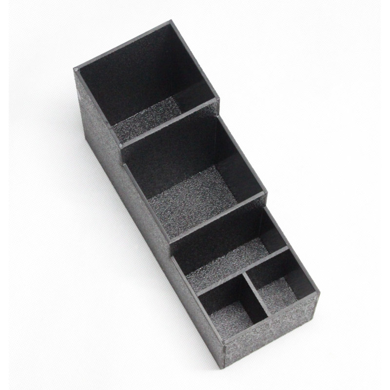 Organisateur de condiments, 5 compartiments, plateau de table - noir