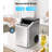 WIE Nugget Ice Maker Countertop 40LBS/24H,Chewable Pellet Ice Makers 8 Mins Quick Ice Making,Sonic Ice Machine with Quiet Advanced Anti-Scale Self Cleaning for Home/Party/RV/Camping,Stainless Steel-122480187