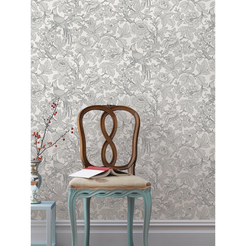 Rouleau de papier peint Hainesport, Gris clair