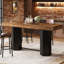 Table de bar industrielle de 70,9 po de hauteur, avec plateau, pour la cuisine ou le bar Ã  la maison-1152243610