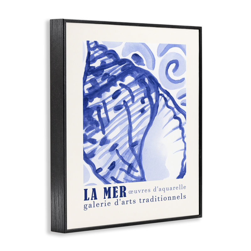  «Blue Seashell Gallery Show», estampe numérique de June Erica Vess, Giclée encadrée noir minuit, H 30 po x l 24 po