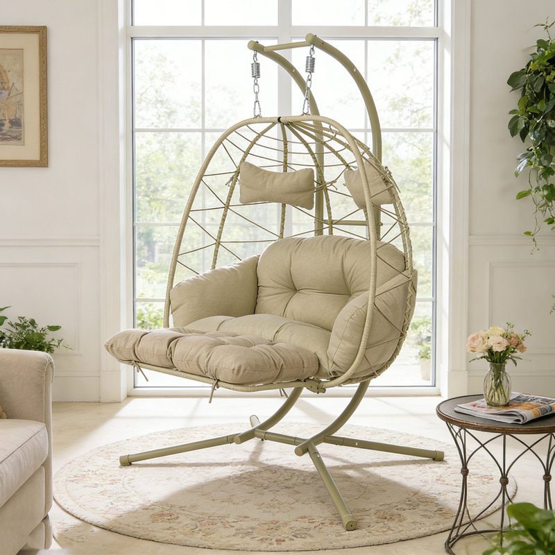 Chaise en métal rotin pour 2 personnes