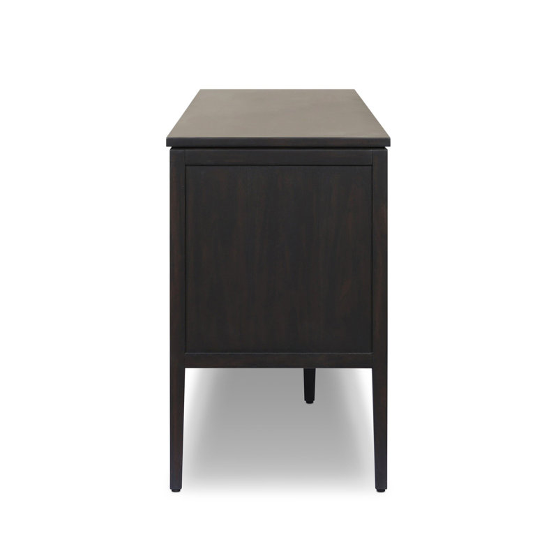 Dawn Media Console-Black Raffia