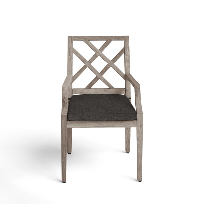 Haley Teak Arm Chair - Oyster, Oyster Teak, Welt, Verona Fossil