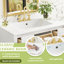 Armoire de salle de bain moderne 30 po - lavabo en céramique, bois massif, 5 tiroirs, meuble-lavabo blanc avec cadre en bois-1945821515-1945821516