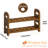 2-Tier Wooden Egg Holder - Brown