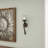 Metal Studded Pillar Scroll Indoor Outdoor Brown Wall Sconce