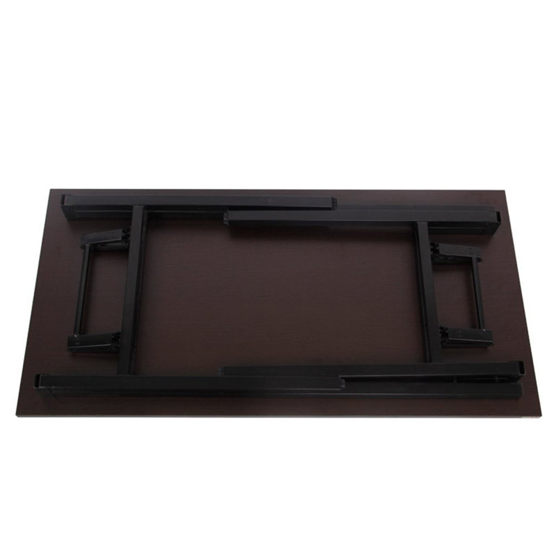 Katie Adjustable Metal Base Computer Desk, 29.5" H x 63" W x 23.6" D, Black/Black