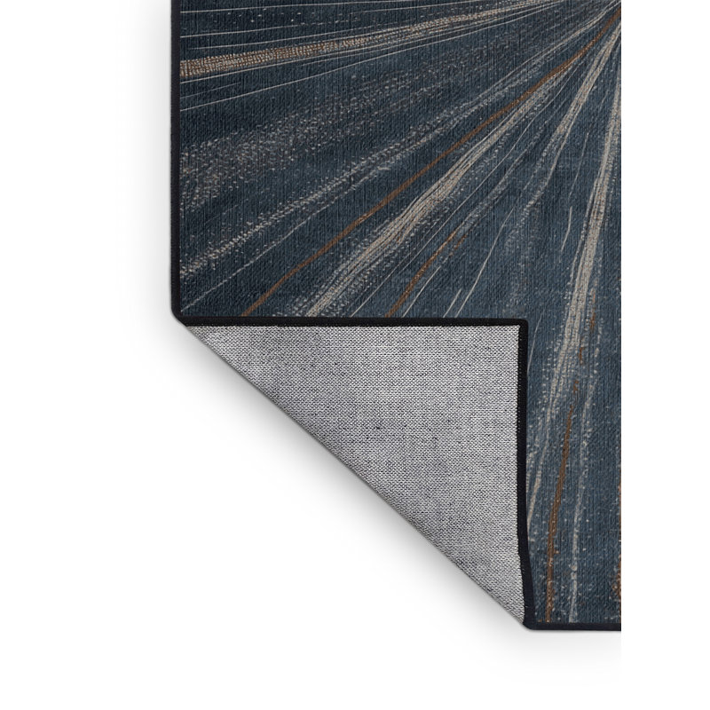 Tapis noir lavable à la machine, Carré 4 pi
