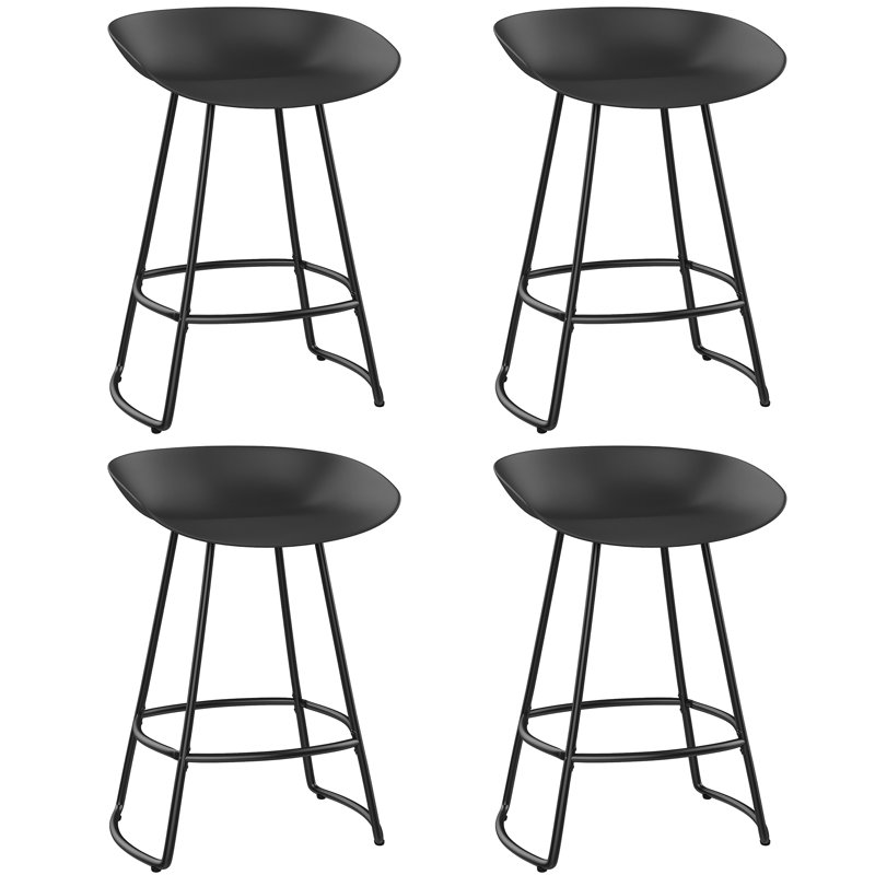 Bralen Swivel Counter Stool with Metal Frame, Counter Stool (24” Seat Height), Black