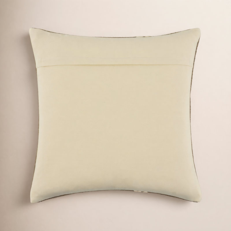 Coussin décoratif Jundah, Carré 22 po, Housse de coussin seulement - sans coussin, Marron foncé