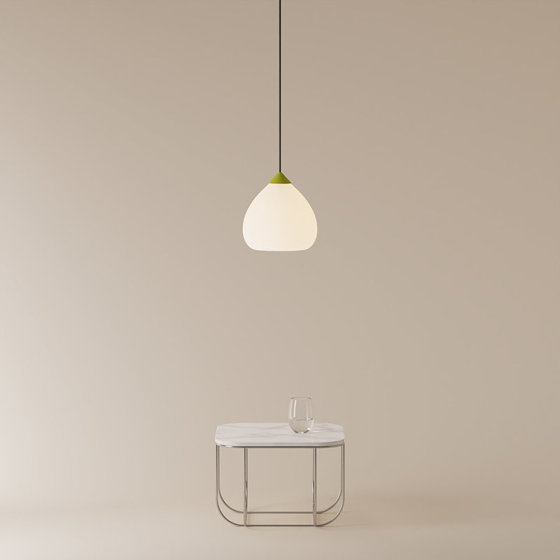Gulp Pendant Light, 14.6" H x 9.45" W x 9.84" D, Black, Blossompink