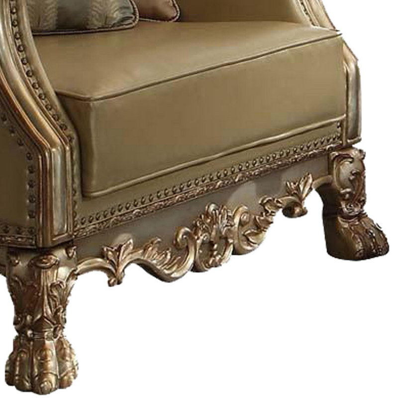 Anastazia Tufted Armchair in Bone/Gold