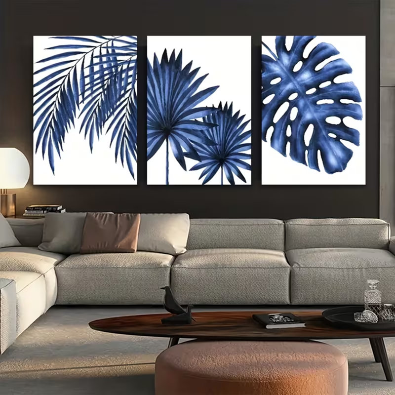 3 Piece Wrapped Canvas Wall Art, 30 cm H x 60 cm W