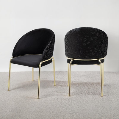 Onyx Velvet Side Chair