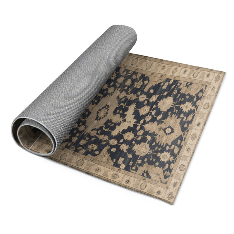 Tapis intérieur et extérieur brun Overdyed, Rectangulaire 3 pi x 5 pi