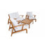 Ensemble de canapés de patio en teck durable, meubles contemporains en bois d'acacia pour jardins et balcons