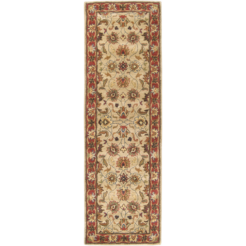 Gracin Hand Tufted Wool Floral Oval Rug, Runner 2'6" x 8'