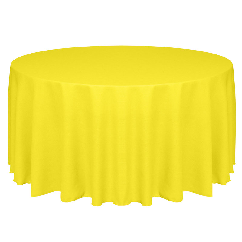 Ultimate Textile Round Tablecloth, 5, Lemon, 132" Round
