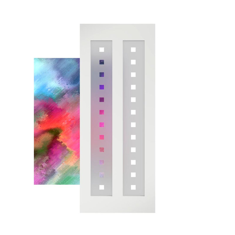 Porte de grange en verre Silkscreen, 36 po x 84 po