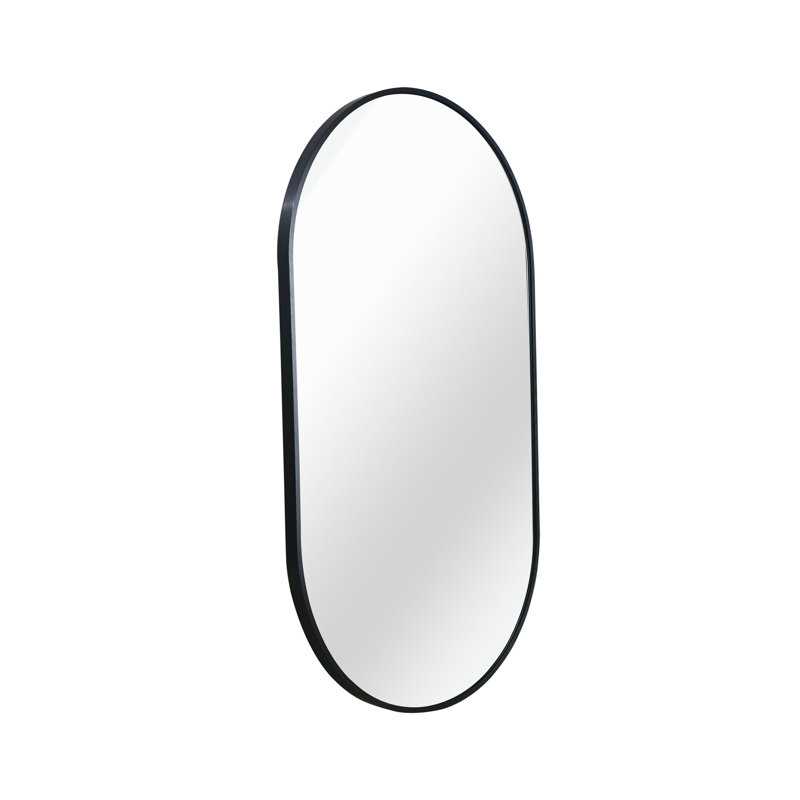 Veleer Mirror, Black, 28" x 20"
