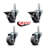 4 Piece Thermoplastic Rubber Caster Set