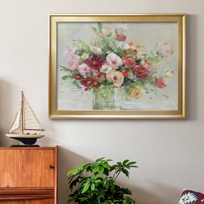 Just Peachy - peinture encadrée, H 22,5 po x l 30,5 po x P 1,5 po, Gold Framed Canvas