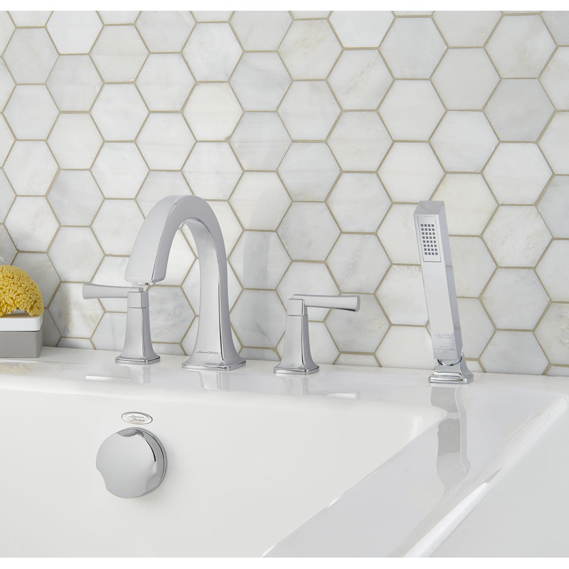 Robinet de baignoire romaine avec douche à main American Standard Townsend, Chrome poli