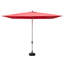 Parasol de patio rectangulaire à manivelle, rouge brique (base non incluse)