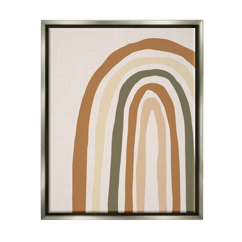 «Neutral Tones Rainbow» par Elizabeth Medley - Impression sur toile, H 21 po x l 17 po x P 1,7 po, Cadre flottant gris lustré