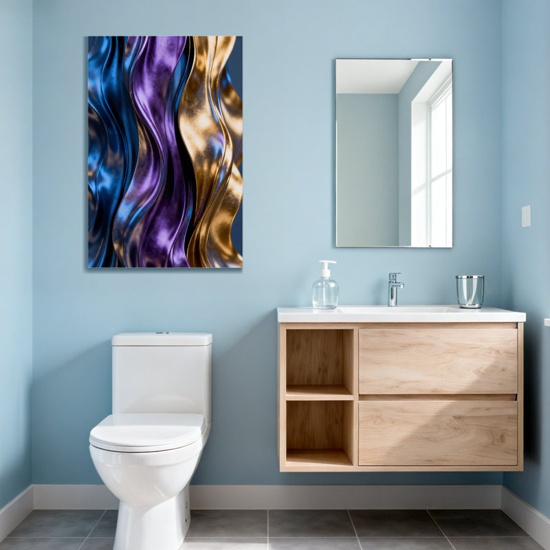 Motif abstrait métallique tendance Fashion, H 16 po x l 24 po
