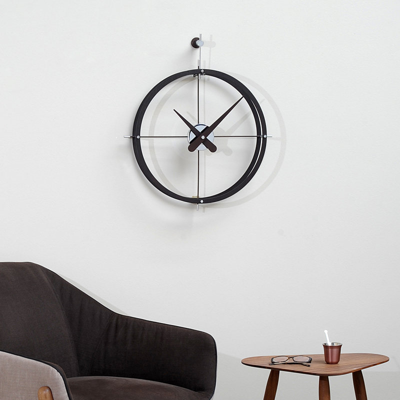 Horloge murale 2 points, Noyer