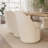 Upholstered Barrel Dining Chairs, Boucle Fabric Swivel Kitchen Chairs, Wingback Side Chairs, Armless Vanity Chairs-799292824