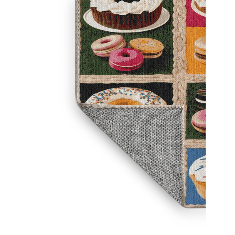  Tapis traditionnel lavable et desserts, Carré 4 pi