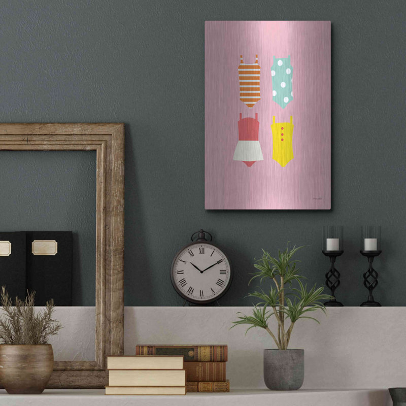 «Bathing Suits Galore II» par Ann Kelle Designs, art mural en métal, 12 po x 16 po