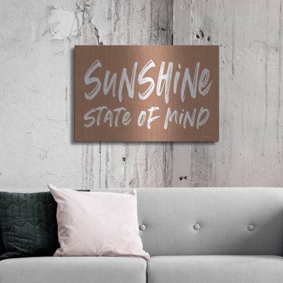 «Sunshine State of Mind» par Lettered & Lined, art mural en métal