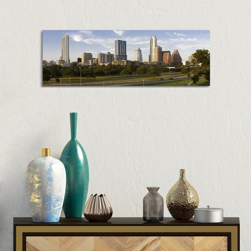 Buildings In A City, Austin, Travis County, Texas, USA #2 - Wrapped Canvas Panoramic Print, 12 cm H x 36 cm W x 1.91 cm D
