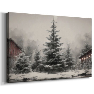 Pale Winter Night Serenade-Premium Gallery Wrapped Canvas