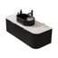 Meuble-lavabo 48 po avec lavabo, meuble-lavabo mural moderne à bords arrondis et courbes avec 2 tiroirs, vasque en céramique noire sans robinet, pré-assemblé, couleur noire