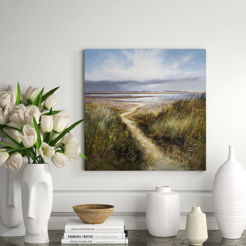 Seaside Path Print by Michael J. Sanders, 24" H x 24" W x 1.5" D, Image Brush Gel
