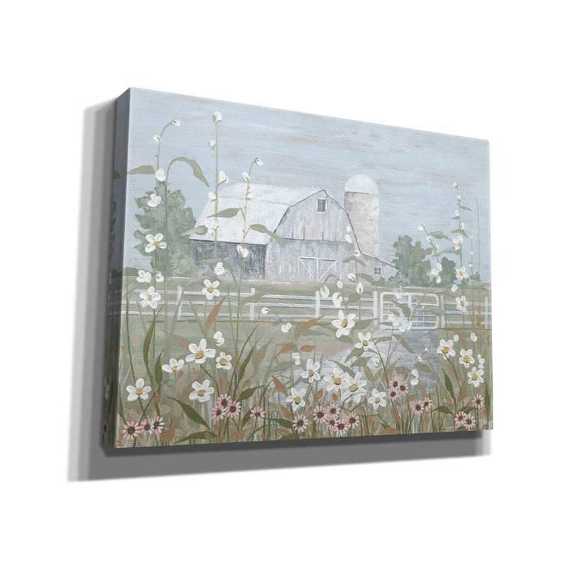 Toile épique Graffiti «Distress Barn In Spring» par Tanya Nyp, 34 po x 26 po, H 26 po x l 34 po