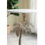 Table d'appoint ronde 14 po x 14 po x 24 po avec plateau en marbre blanc et palmier doré
