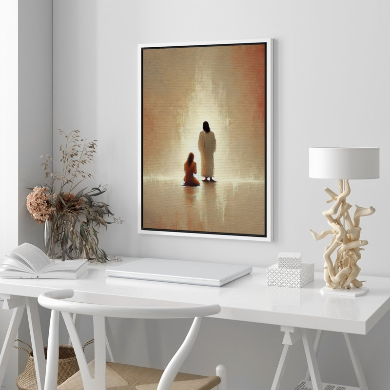 Illustration religieuse rétro d'œuvres chrétiennes, Blanc, H 24 po x l 16 po