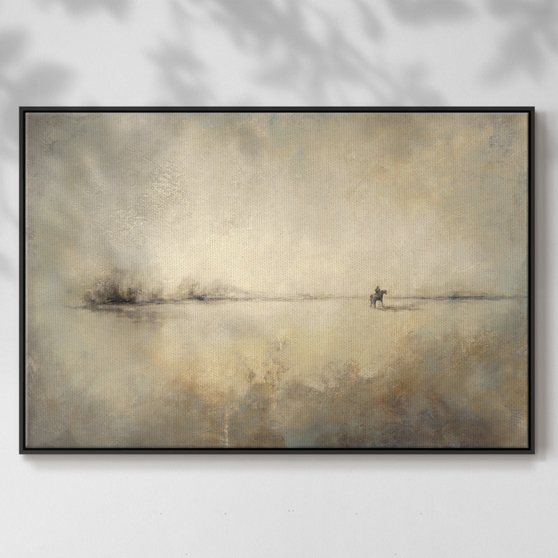 «Traveller», reproduction sur toile encadrée, Toile avec cadre flottant noir, H 17 po x l 25 po x P 2 po