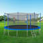 Trampoline de cour arrière 14 'avec enceinte de sécurité Audiohome