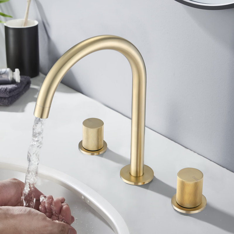 2-handle Bathroom Faucet, Brushed Gold