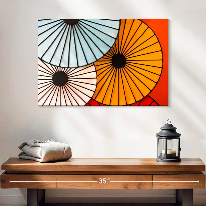Kerner Abstract Vietnamese Decoration, 16" H x 24" W