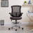Modway Attainment Vinyl Drafting Chair - Drafting Stool With Flip-Up Arm-30609359