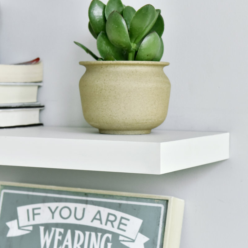 Himmelmann Floating Shelf, White, 2" H x 23.5" W x 9.25" D