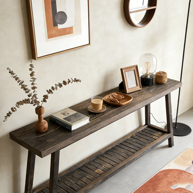 Table de canapé à 2 niveaux Farmhouse, Gris